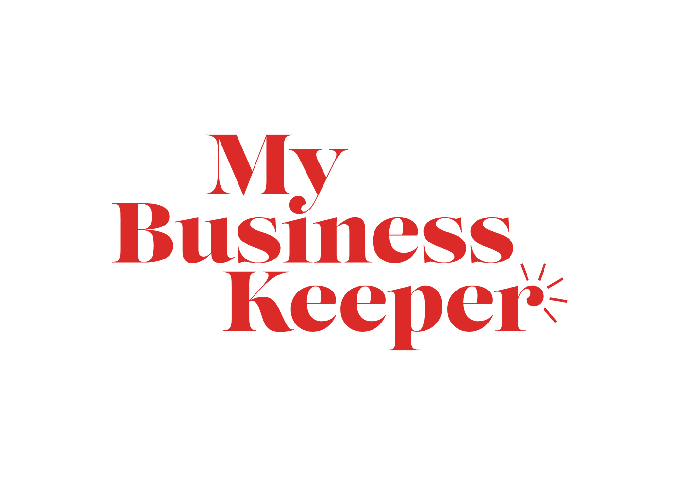 My Business Keeper Logo - red text on white background