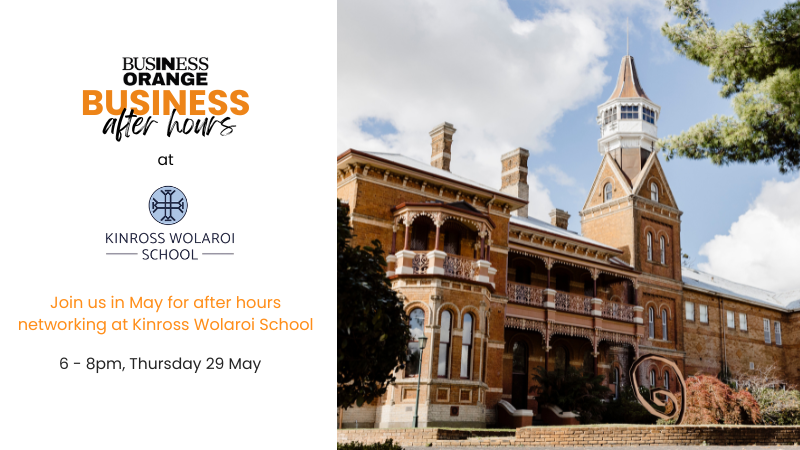 event graphic with photo of Kinross Wolaroi School